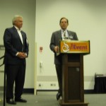 Monin CEO Bill Lombardo speaking at reception Monin CEO Bill Lombardo speaking at reception