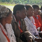 (Left to right) Dr Terezia, Clinical Officer Editha, nurses Grencia, Dafroza, Catherine
