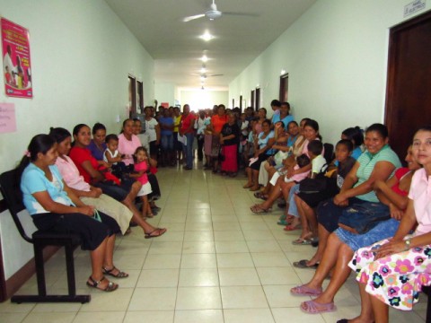 Smiling faces after a talk on cervical cancer while waiting to be screened Smiling faces after a talk on cervical cancer while waiting to be screened