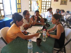 Small groups hard at work